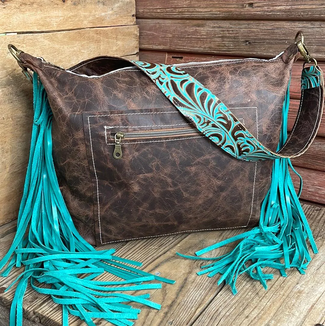 013 Oakley - Red Brindle w/ Wrangler Butts Patch
