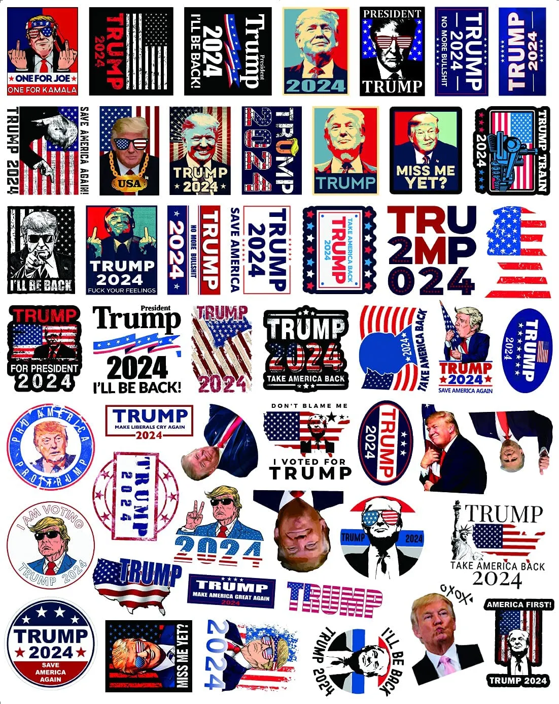 100 Pack Donald Trump 2024 Stickers