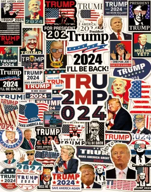 100 Pack Donald Trump 2024 Stickers