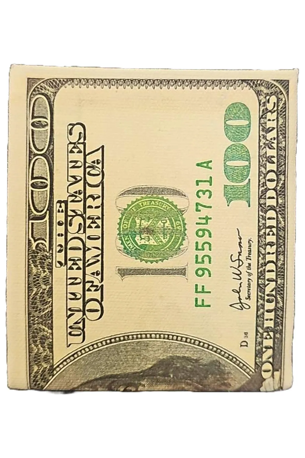 100 US Dollar Bill Bifold Wallet
