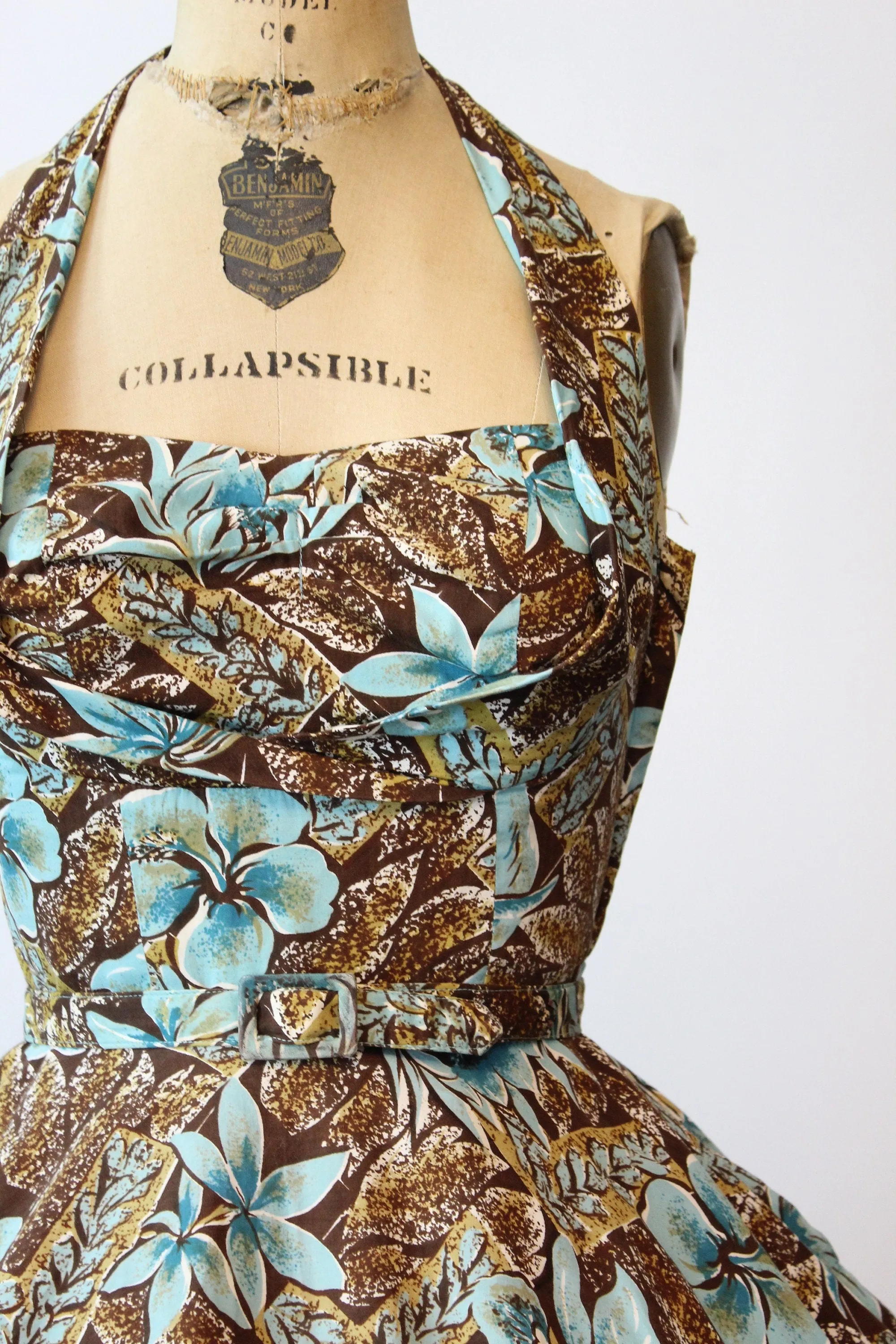 1950s orchid HAWAIIAN HALTER dress xs | new spring summer