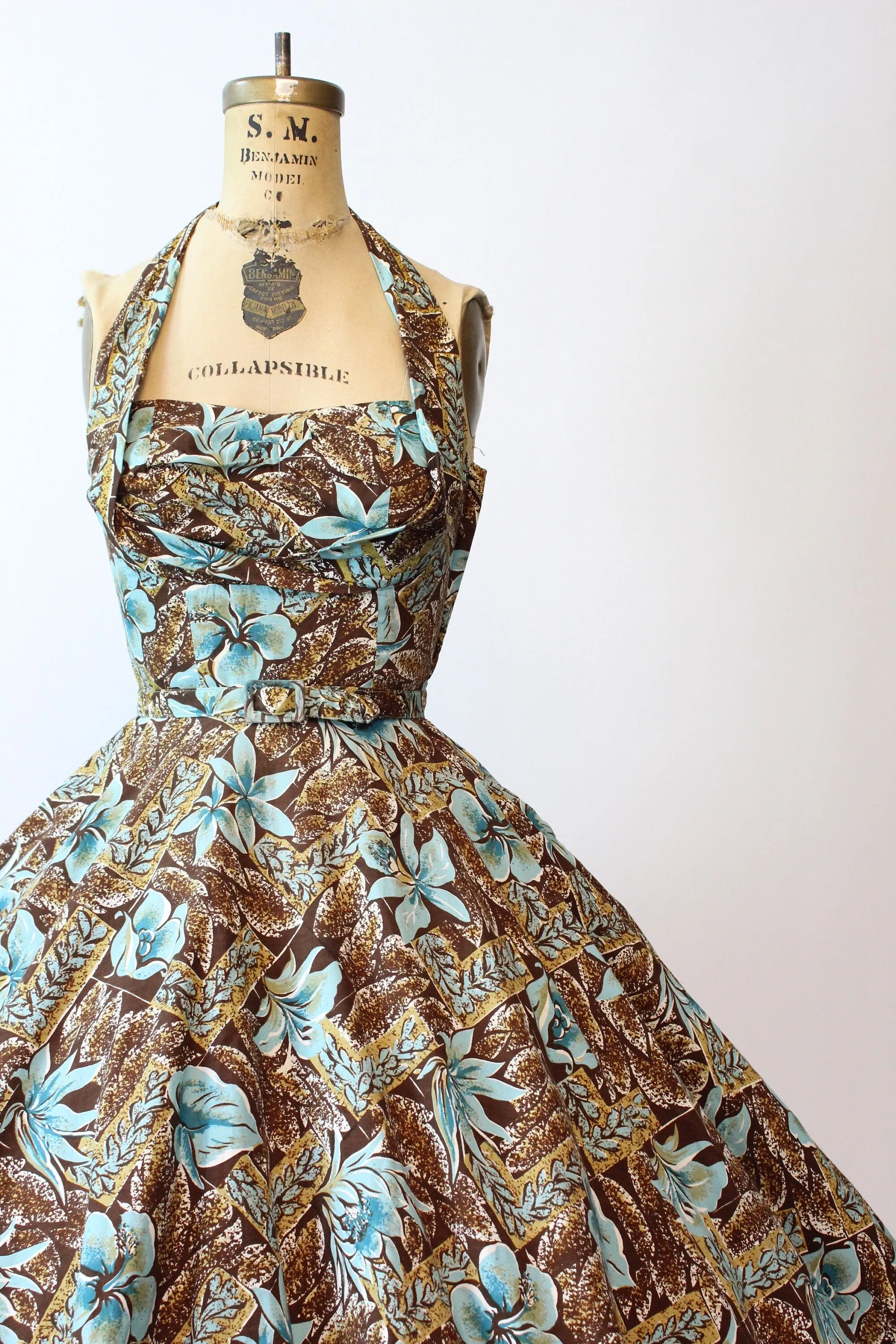 1950s orchid HAWAIIAN HALTER dress xs | new spring summer