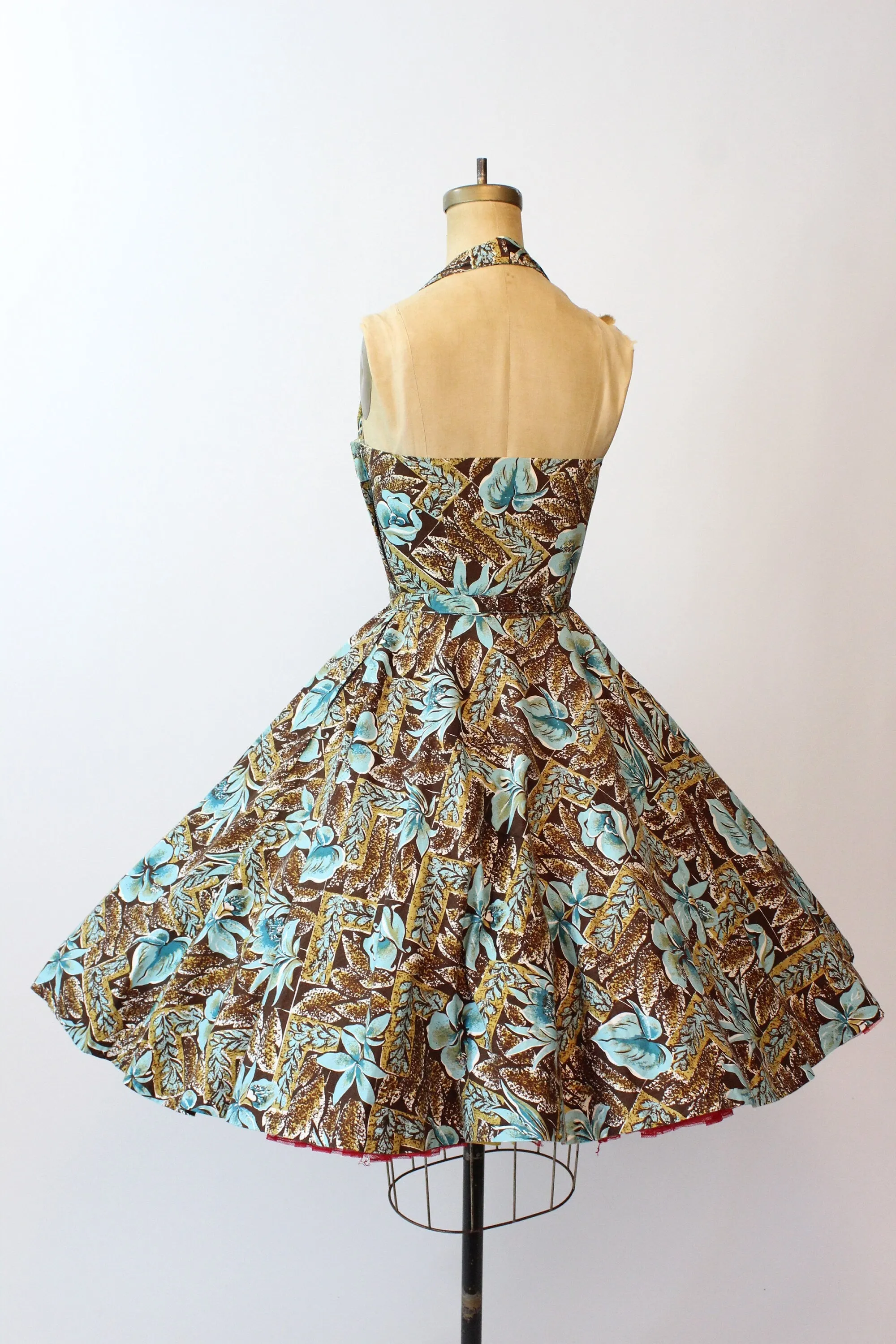 1950s orchid HAWAIIAN HALTER dress xs | new spring summer