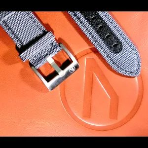 22mm Sailcloth and Leather watch strap