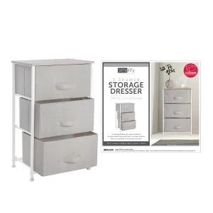 3 Drawer Foldable Storage Chest 17.75"x12"x29"