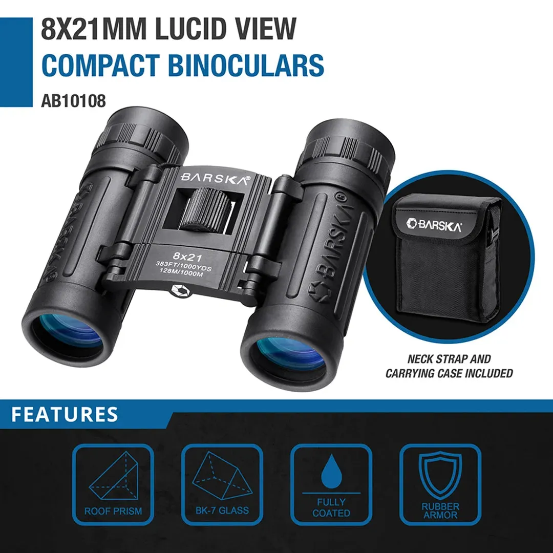 8x21mm Lucid View Compact Binoculars, 1st Gen | AB10108