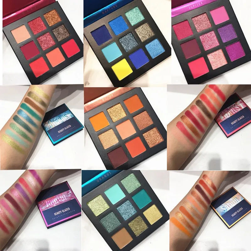9 Color Shimmer Pigmented Eyeshadow