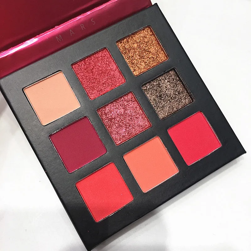 9 Color Shimmer Pigmented Eyeshadow