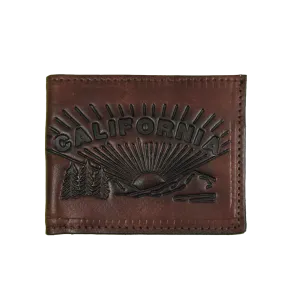 AB330-CA  Antique Finish Slim Billfold-California