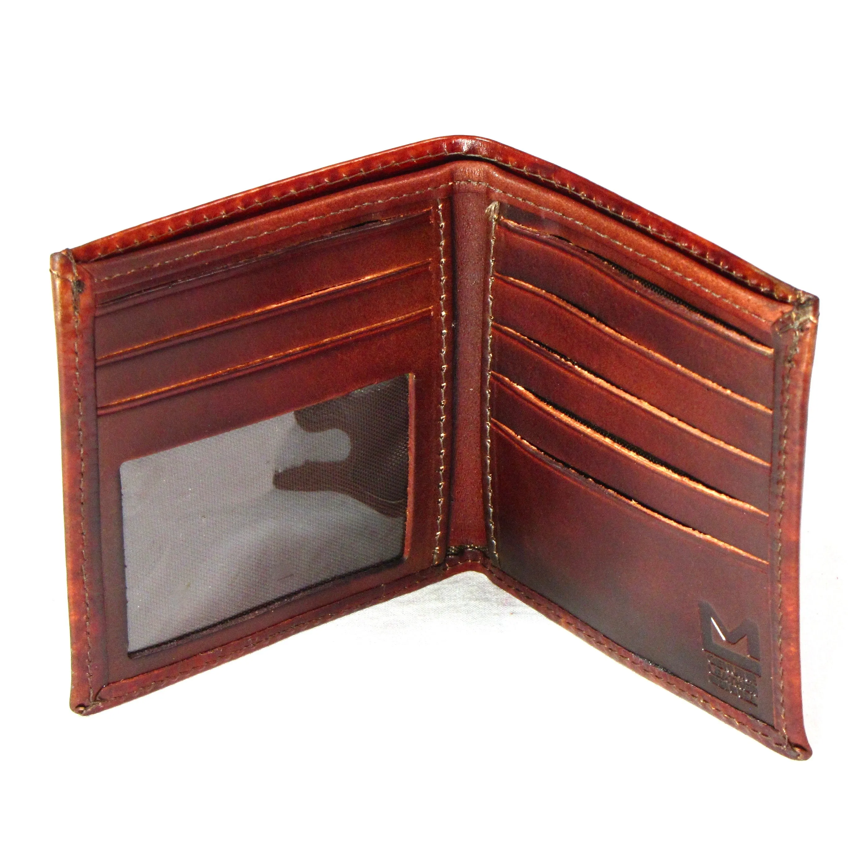 AB802  Antique Finish Hipster Wallet