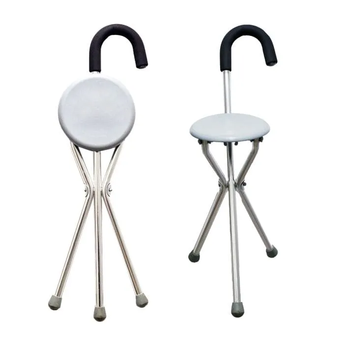 Adjustable and Foldable Portable Seat Cane Grey | Fair