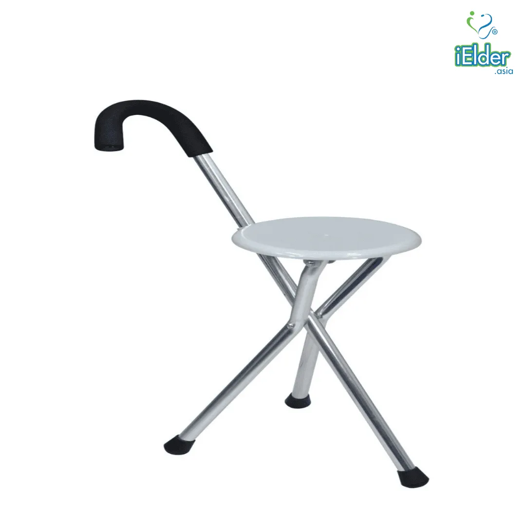 Adjustable and Foldable Portable Seat Cane Grey | Fair