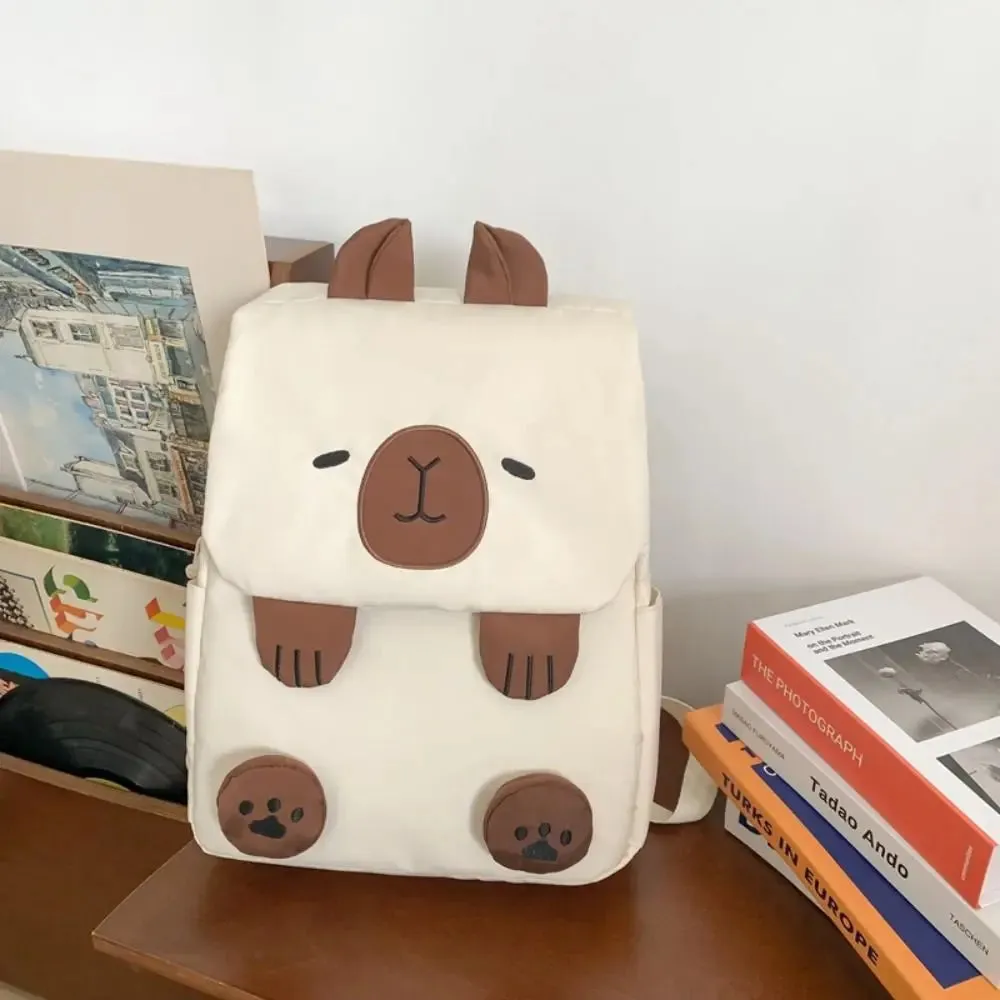 Adorable Kawaii Capybara Backpack 🐾 | Large Capacity Travel Bag 🎒 | Perfect for Students & Couples 💕 | Waterproof Crossbody Handbag 🎁
