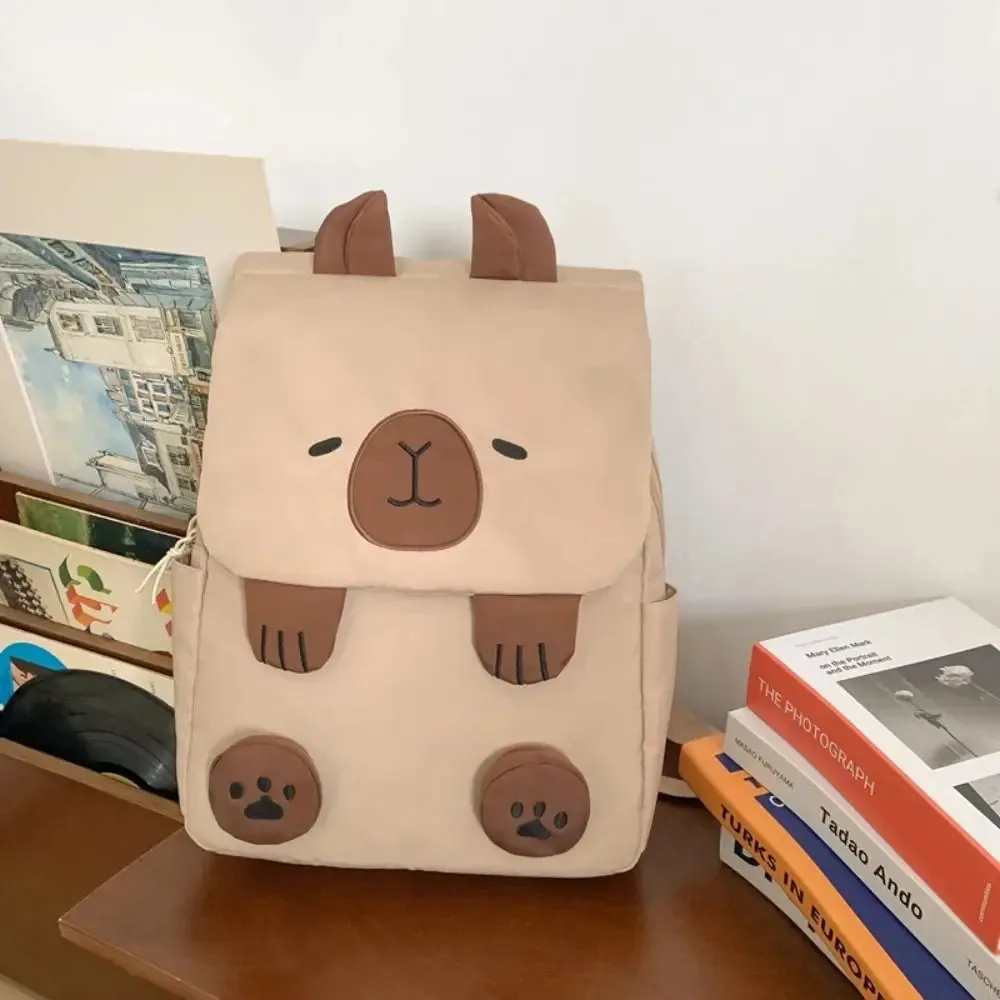 Adorable Kawaii Capybara Backpack 🐾 | Large Capacity Travel Bag 🎒 | Perfect for Students & Couples 💕 | Waterproof Crossbody Handbag 🎁