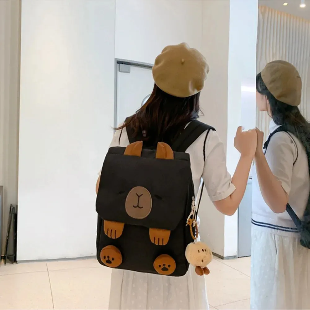 Adorable Kawaii Capybara Backpack 🐾 | Large Capacity Travel Bag 🎒 | Perfect for Students & Couples 💕 | Waterproof Crossbody Handbag 🎁