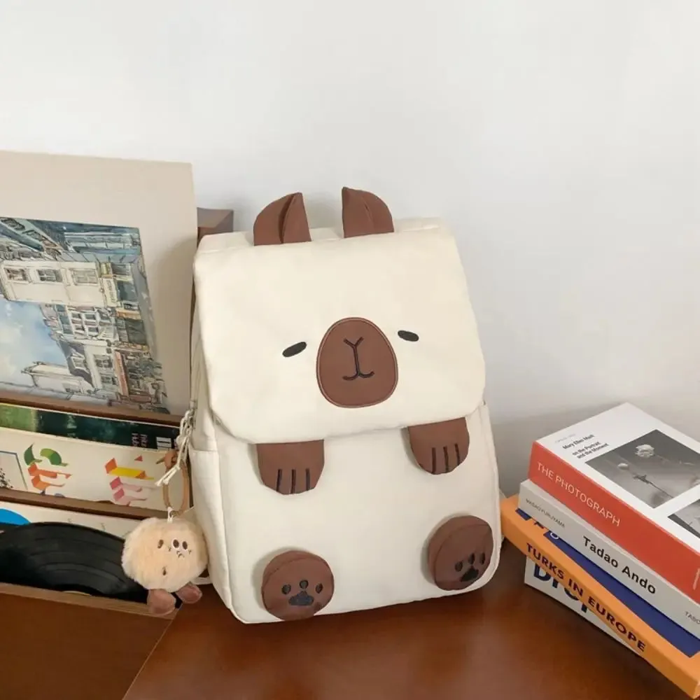Adorable Kawaii Capybara Backpack 🐾 | Large Capacity Travel Bag 🎒 | Perfect for Students & Couples 💕 | Waterproof Crossbody Handbag 🎁