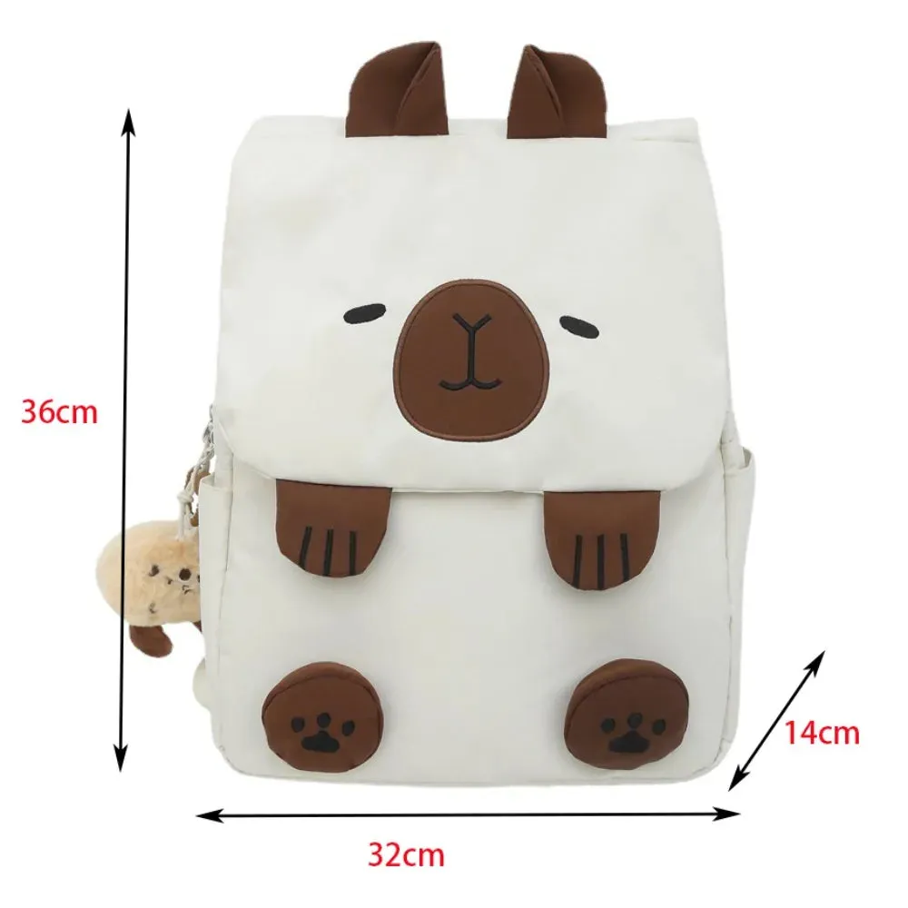 Adorable Kawaii Capybara Backpack 🐾 | Large Capacity Travel Bag 🎒 | Perfect for Students & Couples 💕 | Waterproof Crossbody Handbag 🎁
