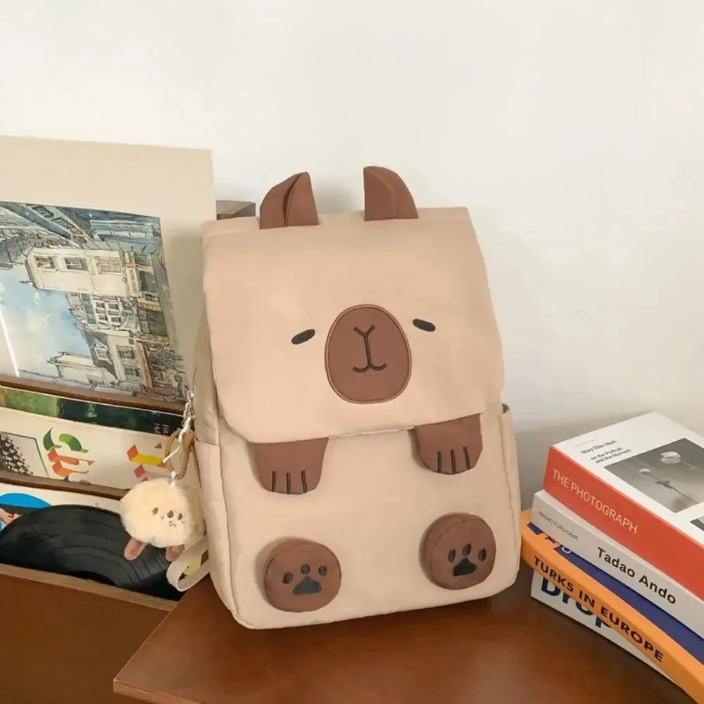 Adorable Kawaii Capybara Backpack 🐾 | Large Capacity Travel Bag 🎒 | Perfect for Students & Couples 💕 | Waterproof Crossbody Handbag 🎁
