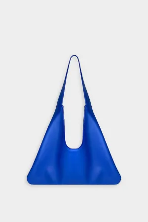 Agave Triangular Tote Bag in Electric Blue