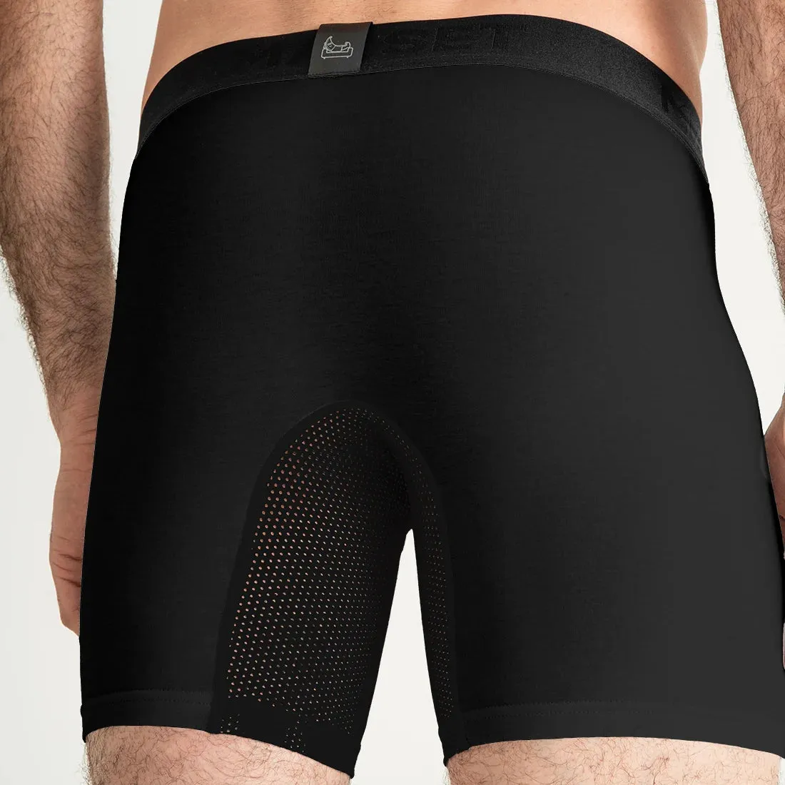 AirFlow Boxer Brief 7.6" OpenFly, Black