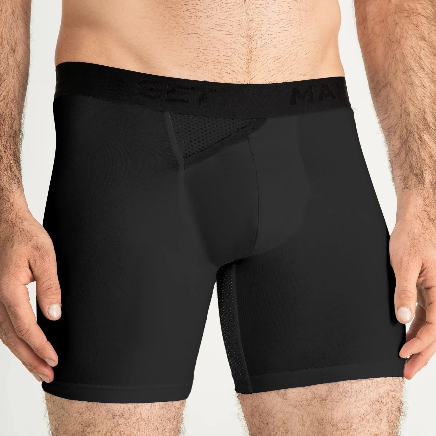AirFlow Boxer Brief 7.6" OpenFly, Black