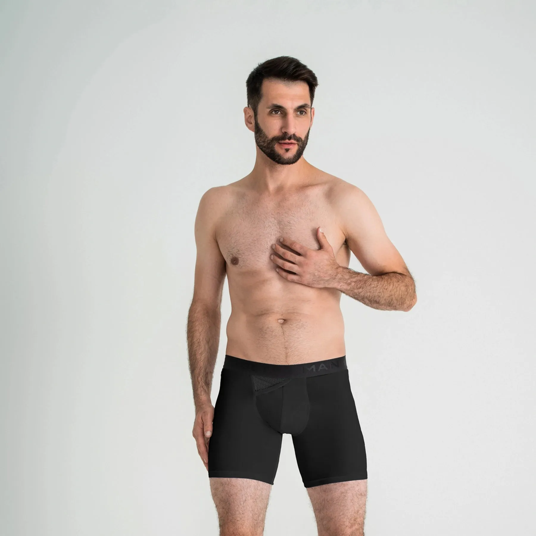 AirFlow Boxer Brief 7.6" OpenFly, Black