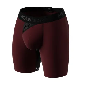 AirFlow Boxer Brief 7.6" OpenFly, Burgundy