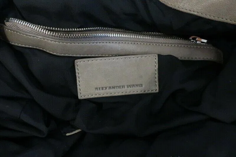 Alexander Wang Trudy Zip-Around Tote Taupe Leather Large Crossbody Shoulder Bag