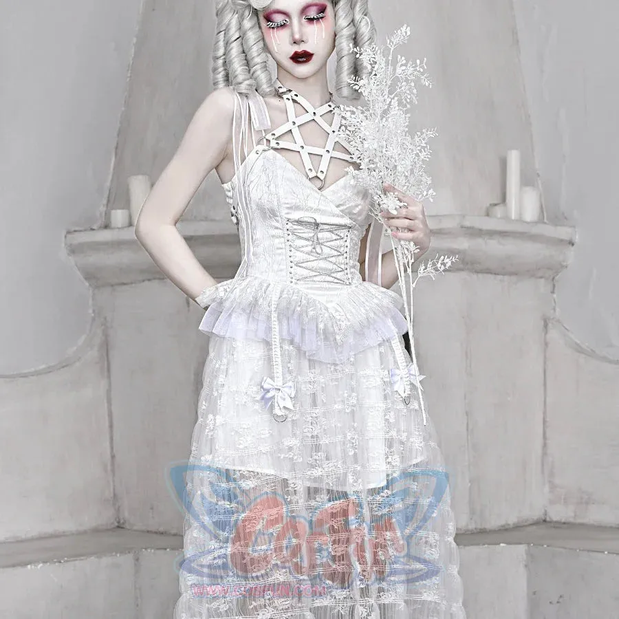 Alice White Gothic Lace High Waist Slip Dress