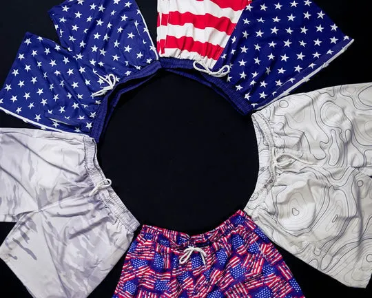 AMERICAN FLAG SWIM TRUNKS