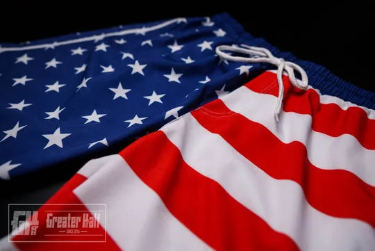 AMERICAN FLAG SWIM TRUNKS