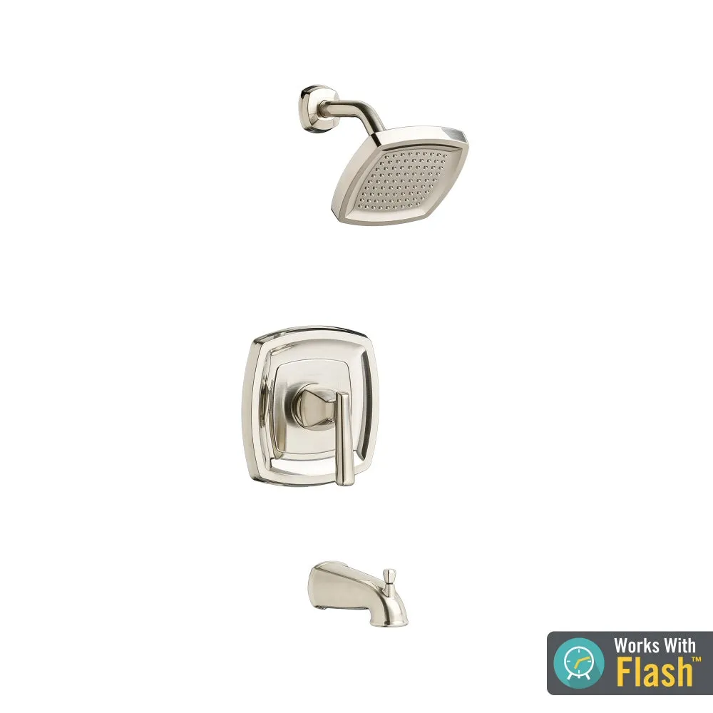 American Standard - TU018.508.xxx - 1.8 gpm Edgemere Tub and Shower Trim Kit with Water Saving Shower Head and Cartridge - LESS VALVE