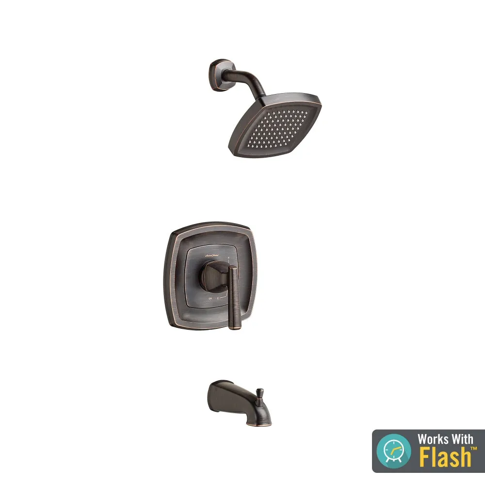 American Standard - TU018.508.xxx - 1.8 gpm Edgemere Tub and Shower Trim Kit with Water Saving Shower Head and Cartridge - LESS VALVE