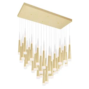 ANDES 36" LED MULTI LIGHT PENDANT-SATIN GOLD