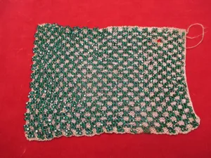 Antique Victorian Glass Beaded Panel