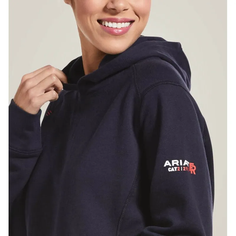 Ariat Women's Flame Resistant Rev Pullover Workwear Hoodie Navy - 10032833