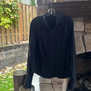 Athleta Black Lightweight Full Zip Jacket XL