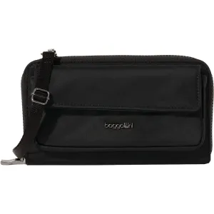 Baggallini RFID Phone Wallet Crossbody Black Twill
