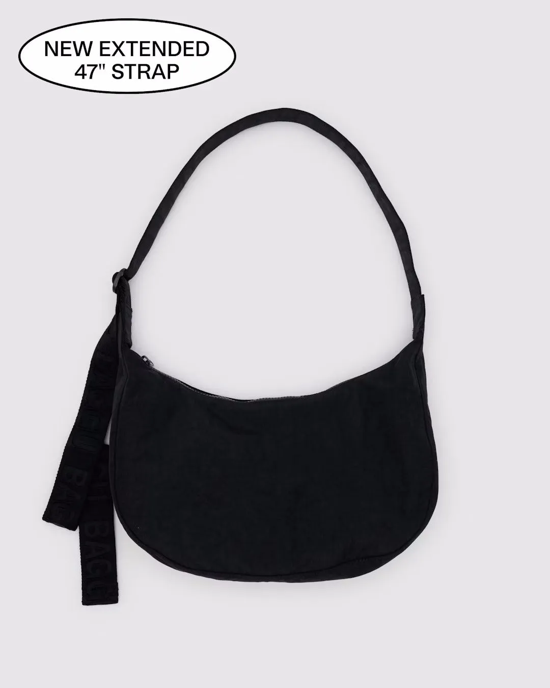 Baggu Medium Nylon Crescent Bag - Black