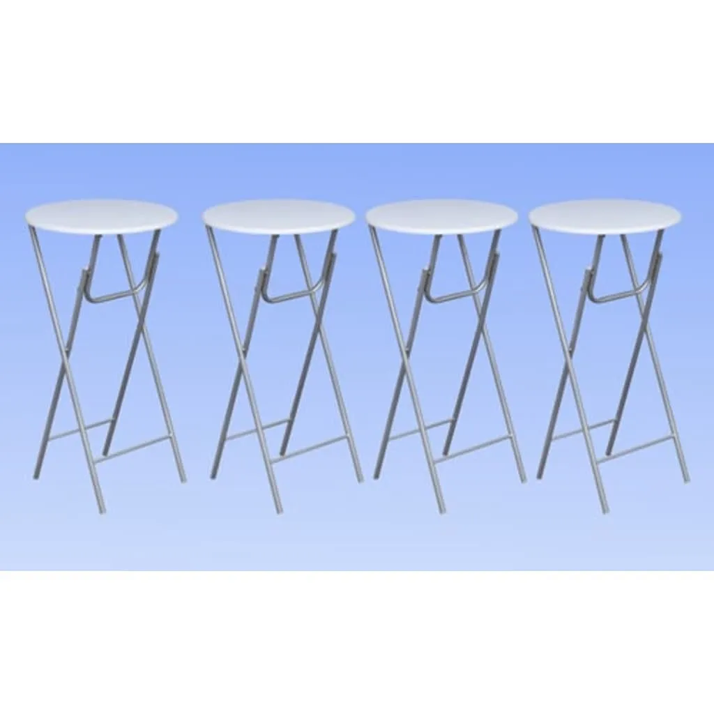 Bar Tables 4 pcs with MDF Tabletop White