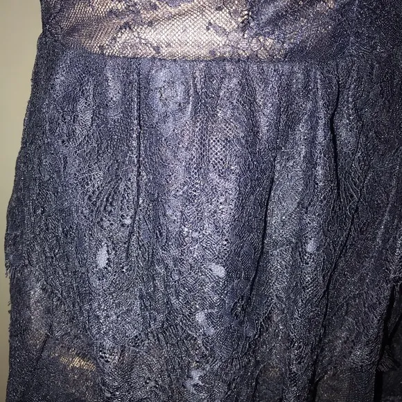 BCBG Maxazria navy blue v-neck lace dress