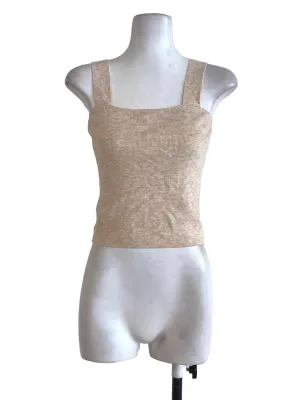 Beige Sleeveless Knitted Top TCL