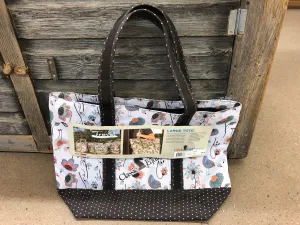 BGLT181B Tote Large Classic Equine Bloom