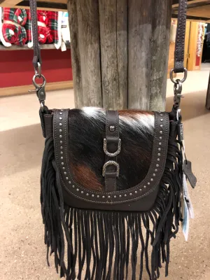 BGRLC-L107CF Crossbody - Dark Leather/Hair/Fringe