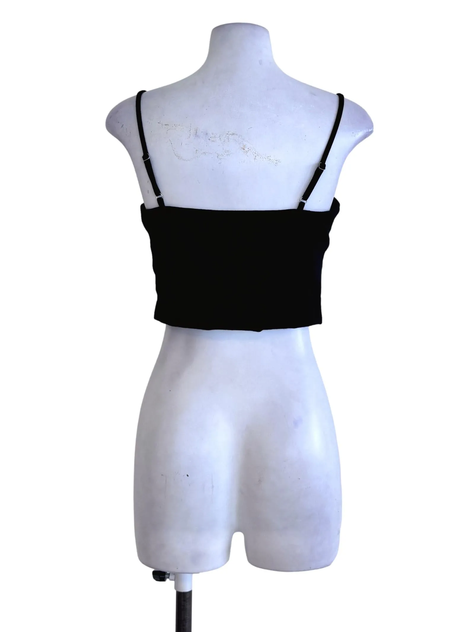 Black Cropped Tube Top