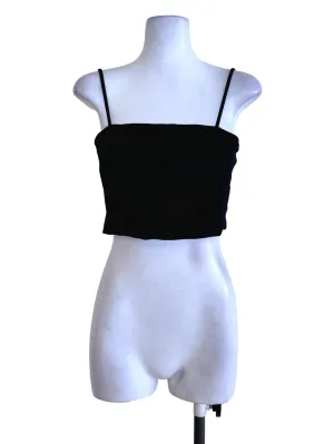 Black Cropped Tube Top