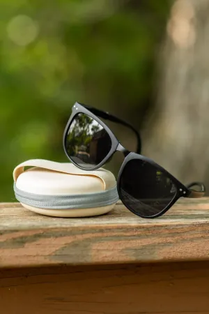 Black Foldable Sunglasses With Case
