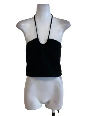 Black Knit Neck Hanging Top