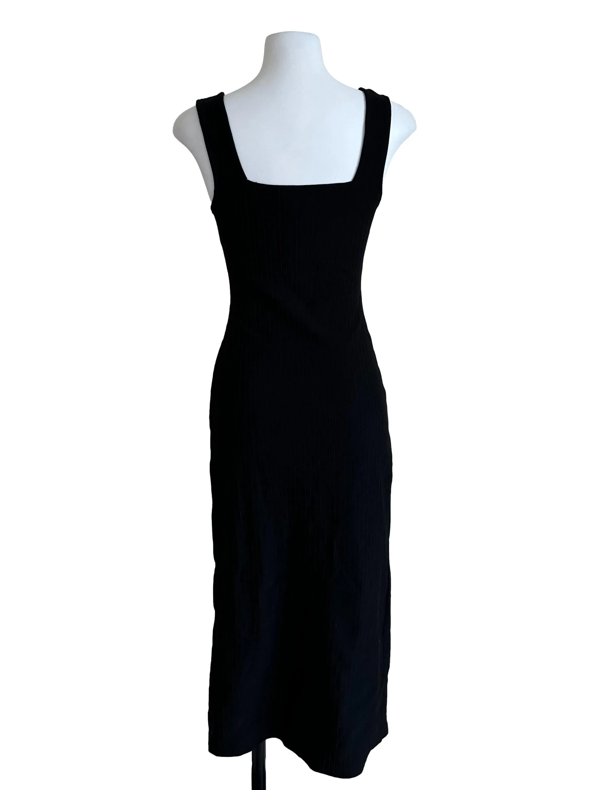 Black Pinstripe Sleveless Dress LB