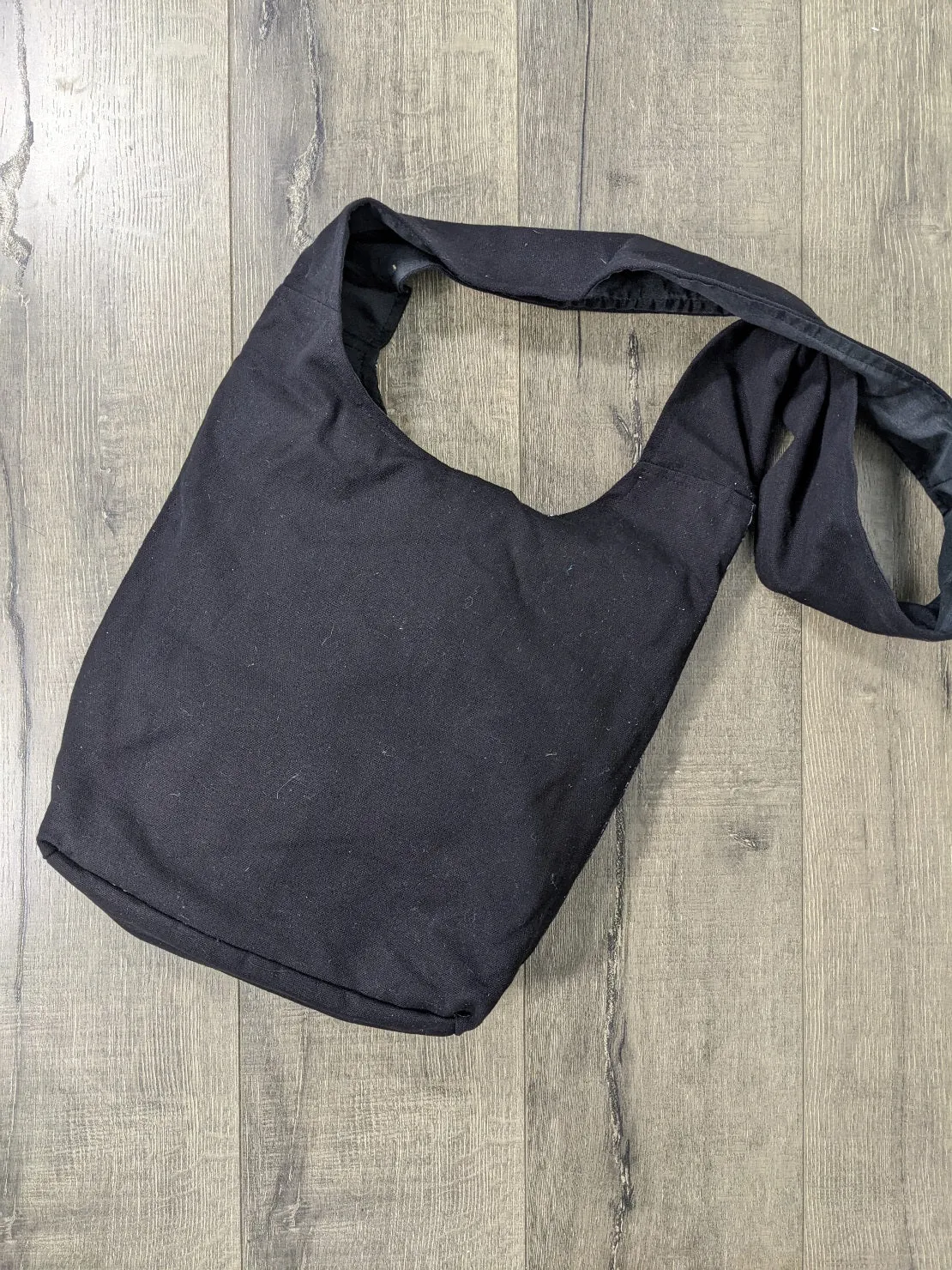 Black Shoulder Bag With Yoga & Chakra